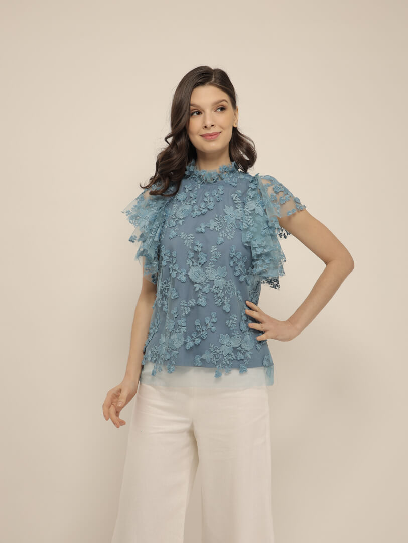 Audrina in Dusty Blue