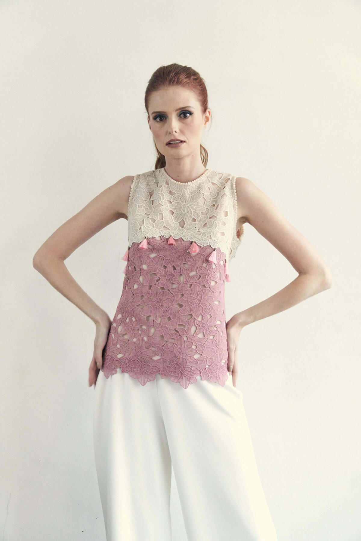 Auden in cream and dusty pink - Image 5