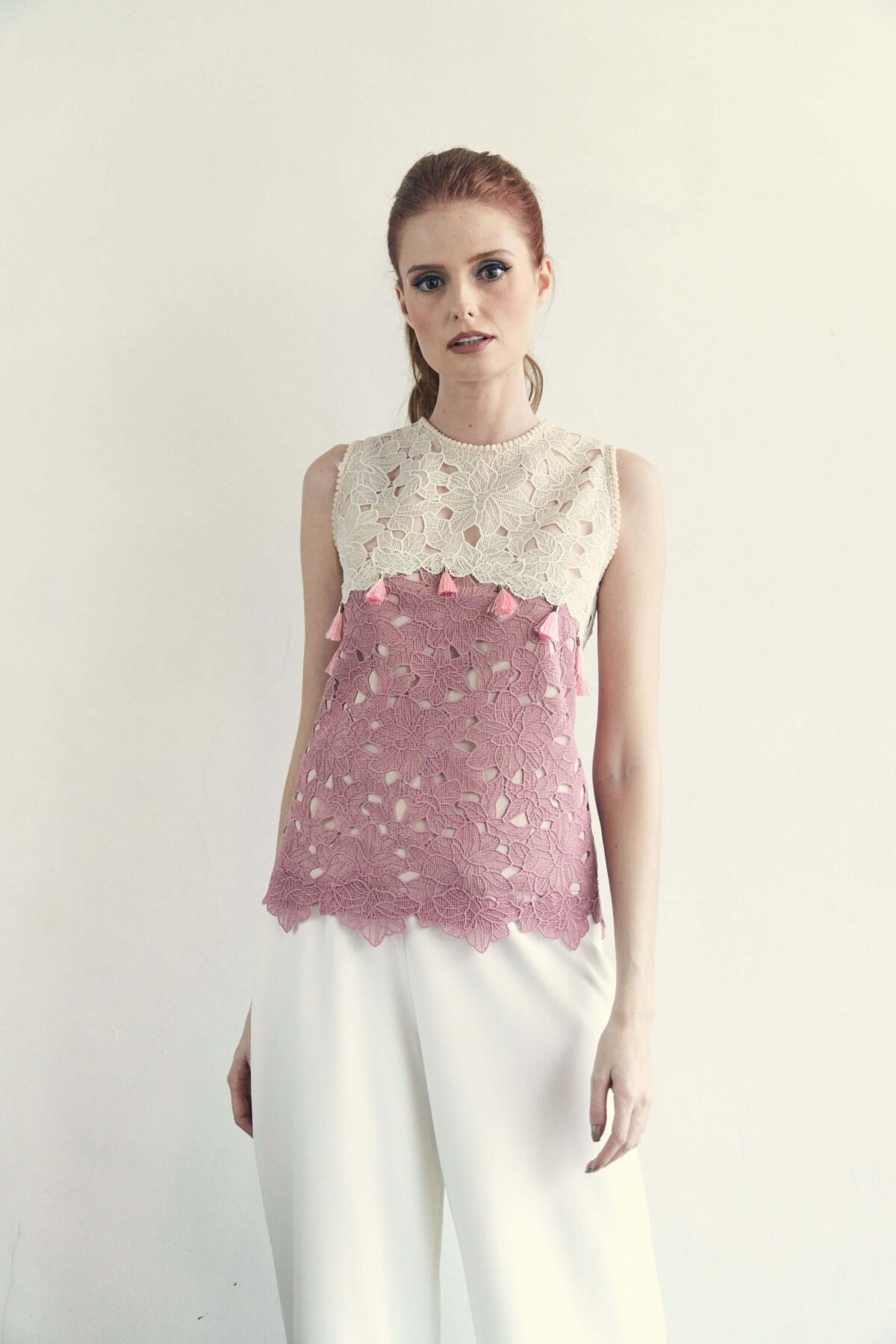 Auden in cream and dusty pink - Image 4
