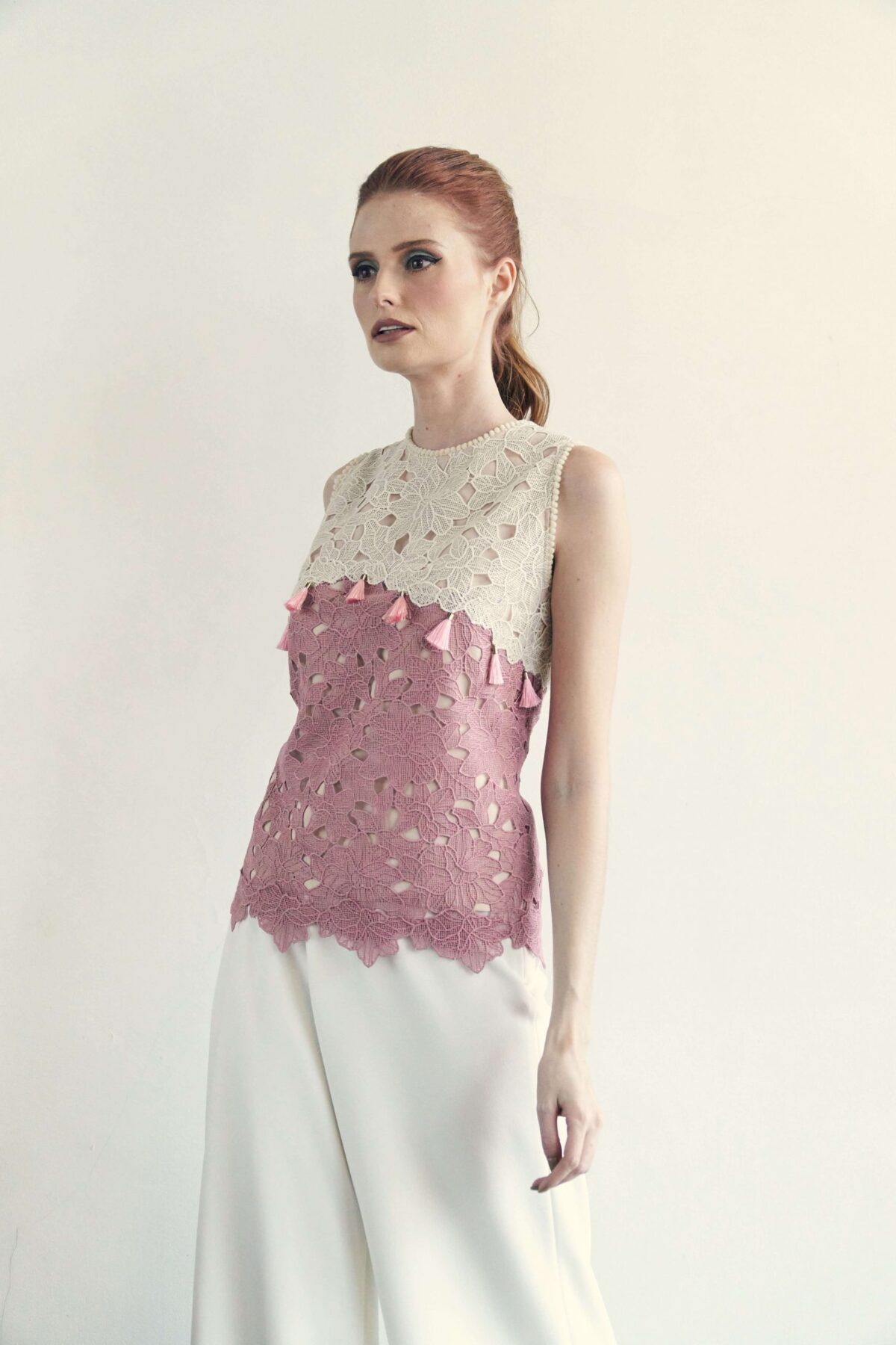 Auden in cream and dusty pink - Image 3