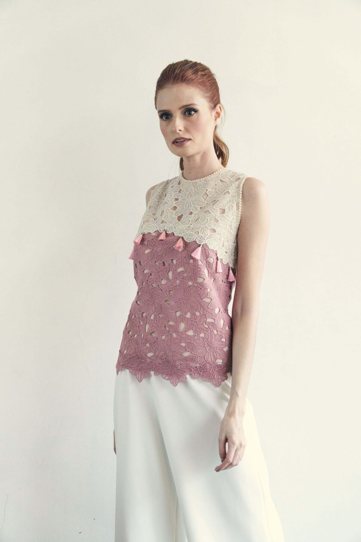 Auden in cream and dusty pink - Image 2