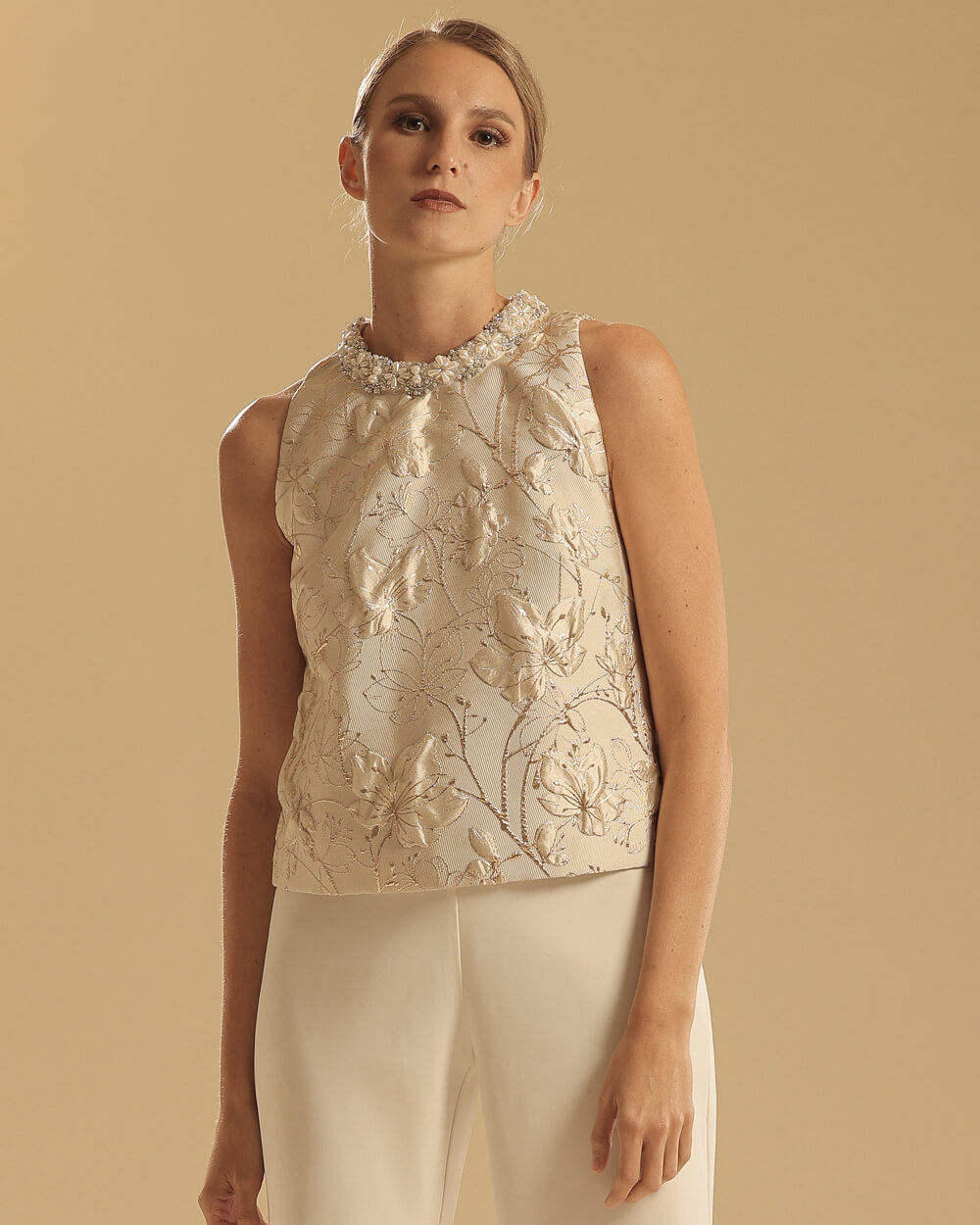 Stefanos in Bone Floral Print